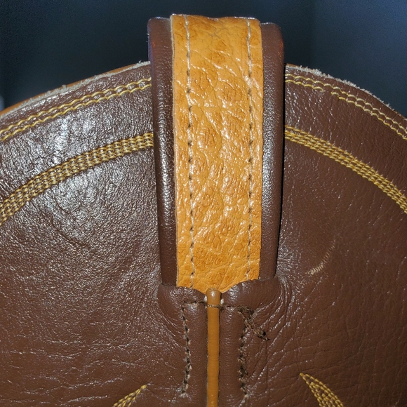 🔥VINTAGE TONY LAMA🔥MEN'S ANTELOPE LEATHER MID-CALF WESTERN BOOTS 🔥 - Picture 7 of 8